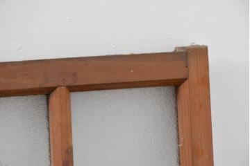 アンティーク建具　大正ロマン　ナチュラルな素材で柔らかな雰囲気のお部屋にもピッタリな窓4枚セット(引き戸、ガラス窓)(R-083429)
