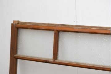 アンティーク建具　大正ロマン　ナチュラルな素材で柔らかな雰囲気のお部屋にもピッタリな窓4枚セット(引き戸、ガラス窓)(R-083429)