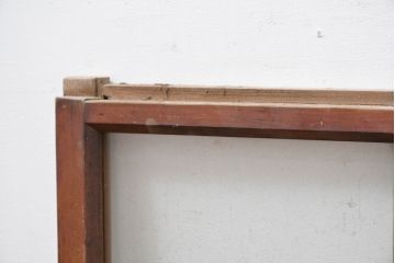 アンティーク建具　大正ロマン　暮らしにやさしい木の風合いを取り入れられる窓2枚セット(引き戸、ガラス窓)(R-083430)