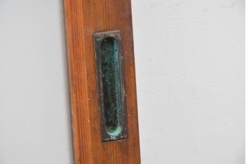 アンティーク建具　落ち着いた和の雰囲気を演出できる窓2枚セット(引き戸、ガラス窓)(R-083431)