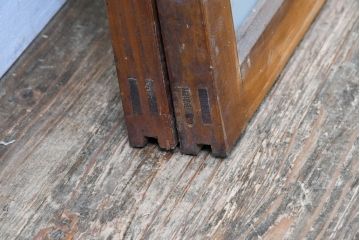 アンティーク建具　落ち着いた和の雰囲気を演出できる窓2枚セット(引き戸、ガラス窓)(R-083431)