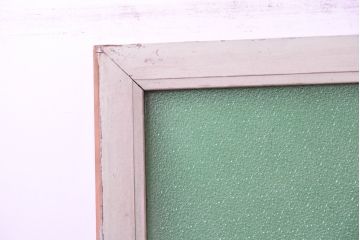 アンティーク建具　希少な大判色ガラス入りのフィックスガラス戸1枚(FIX窓、フィックス窓、明り取り、明かり取り、嵌め殺し)(R-083432)