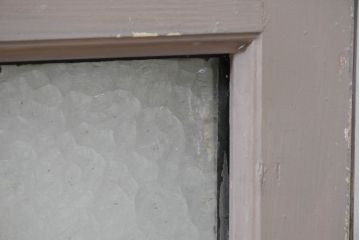和製アンティーク　ペイント仕上げ限定　大正ロマン　色使いが可愛らしいステンドグラス窓2枚(建具、明かり取り、明り取り、ガラス窓、ディスプレイ、アート)(R-083436)