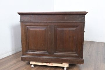 和製アンティーク　大正ロマン　最高級!!　古い洋館から出た素晴らしい作り込みの名品!!格式高い楢(ナラ)材製ニーホールデスク(両袖机、ワークデスク、在宅用、在宅ワーク用)(R-083440)