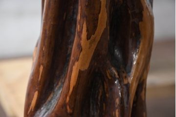 和製ビンテージ　瘤杢(こぶもく)　輪切り一枚板の座卓(ローテーブル、センターテーブル、リビングテーブル、ヴィンテージ)(R-083442)