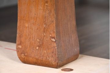 和製ビンテージ　激重!!　アフリカンチーク(アフロモシア)材　一枚板　落ち着きのある和を演出する重厚感のある座卓(ローテーブル、センターテーブル、リビングテーブル、ヴィンテージ)(R-083448)