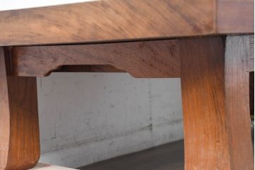 和製ビンテージ　激重!!　アフリカンチーク(アフロモシア)材　一枚板　落ち着きのある和を演出する重厚感のある座卓(ローテーブル、センターテーブル、リビングテーブル、ヴィンテージ)(R-083448)