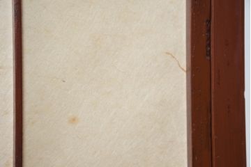 和製アンティーク　趣きある灯りで和の空間を演出する障子張り行灯(行燈、スタンドライト、間接照明、フロアスタンド)(R-083452)