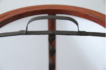 和製アンティーク　漆塗りが美しく和の雰囲気を醸し出す行灯(丸行灯、行燈、照明、フロアスタンド)(R-083453)