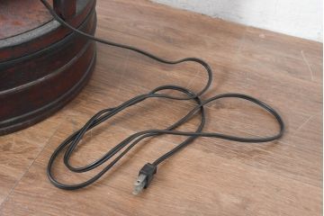 和製アンティーク　穏やかで温もりある光を演出する味わい深い行灯(丸行灯、行燈、照明、フロアスタンド)(R-083454)