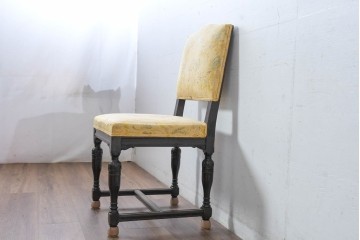 和製アンティーク　大正ロマン　古い洋館で使われていた彫刻入りチェア　(R-083456)