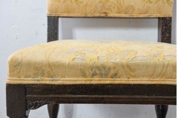 和製アンティーク　大正ロマン　古い洋館で使われていた彫刻入りチェア　(R-083456)