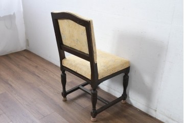 和製アンティーク　大正ロマン　古い洋館で使われていた彫刻入りチェア　(R-083456)