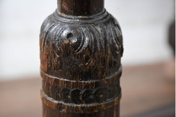 和製アンティーク　大正ロマン　古い洋館で使われていた彫刻入りチェア　(R-083456)