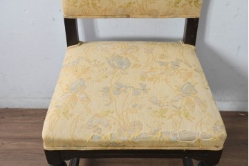 和製アンティーク　大正ロマン　古い洋館で使われていた彫刻入りチェア　(R-083456)