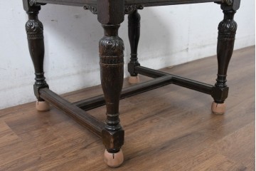 和製アンティーク　大正ロマン　古い洋館で使われていた彫刻入りチェア　(R-083456)