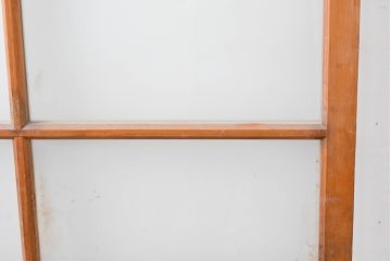 アンティーク建具　昭和レトロな趣を感じる木製のガラス戸1枚(引き戸)(R-083457)