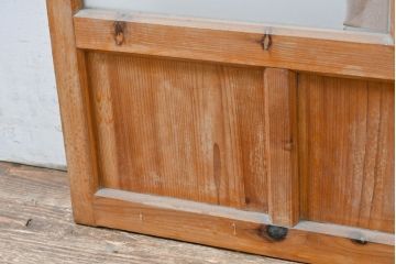 アンティーク建具　昭和レトロな趣を感じる木製のガラス戸1枚(引き戸)(R-083457)