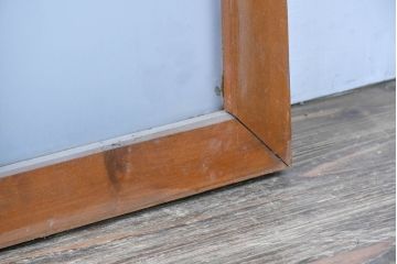 アンティーク建具　両面ガラス組子入り　特大!　伝統工芸の美を感じるガラス欄間1枚(格子欄間、明り取り、明かり取り)(R-083458)