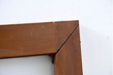 アンティーク建具　両面ガラス組子入り　特大!　伝統工芸の美を感じるガラス欄間1枚(格子欄間、明り取り、明かり取り)(R-083458)