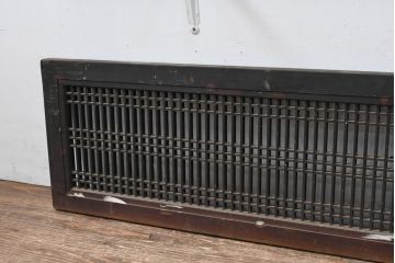 アンティーク建具　経年の味わいが感じられる細桟の美しい格子欄間2枚セット(筬欄間、オサランマ、おさらんま、明かり取り、明り取り)(R-083462)