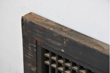 アンティーク建具　経年の味わいが感じられる細桟の美しい格子欄間2枚セット(筬欄間、オサランマ、おさらんま、明かり取り、明り取り)(R-083462)