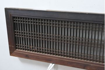アンティーク建具　経年の味わいが感じられる細桟の美しい格子欄間2枚セット(筬欄間、オサランマ、おさらんま、明かり取り、明り取り)(R-083462)