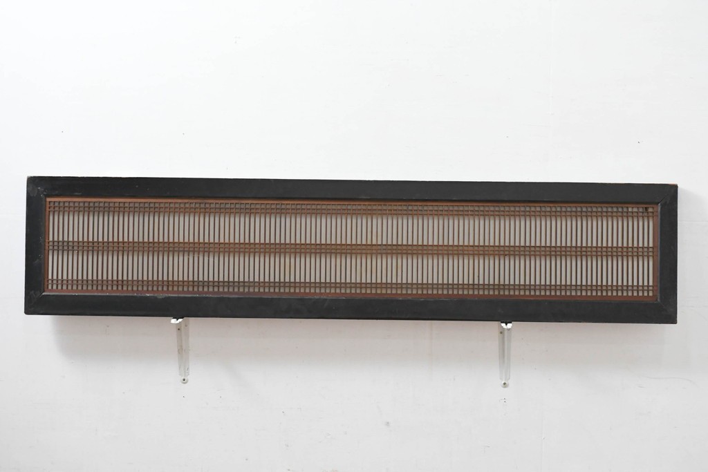 アンティーク建具　明治～大正期　細やかな筬組みが意匠性の高い筬欄間1枚　(R-083465)