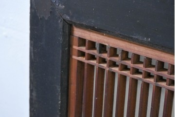 アンティーク建具　明治～大正期　細やかな筬組みが意匠性の高い筬欄間1枚　(R-083465)