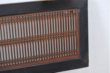 アンティーク建具　明治～大正期　細やかな筬組みが意匠性の高い筬欄間1枚　(R-083465)