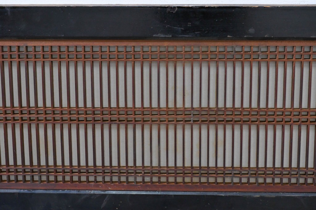 アンティーク建具　明治～大正期　細やかな筬組みが意匠性の高い筬欄間1枚　(R-083465)