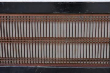 アンティーク建具　明治～大正期　細やかな筬組みが意匠性の高い筬欄間1枚　(R-083465)