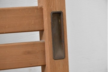 ヴィンテージ建具　昭和後期　透かし彫り入りの格子戸2枚セット　(R-083472)