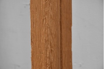 ヴィンテージ建具　昭和後期　透かし彫り入りの格子戸2枚セット　(R-083472)