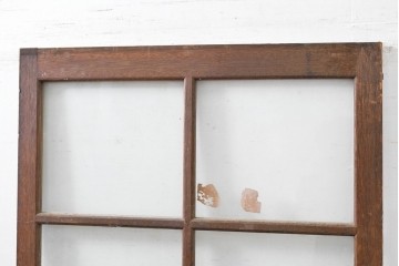 ヴィンテージ建具　昭和中期　レトロ感漂う素朴な木枠が魅力のドア1枚　(R-083474)