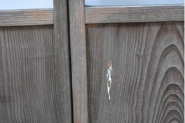 アンティーク建具　昭和初期　素朴な木味のガラス引き戸4枚セット　(R-083476)