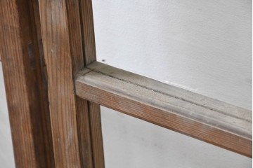 アンティーク建具　昭和初期　素朴な木味のガラス引き戸4枚セット　(R-083476)