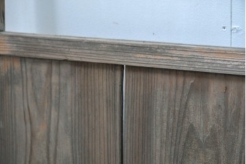 アンティーク建具　昭和初期　素朴な木味のガラス引き戸4枚セット　(R-083476)