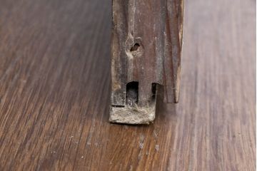 アンティーク建具　趣のある裏障子と裏ガラス入り格子戸1枚(引き戸、障子戸、ガラス戸)(R-083477)