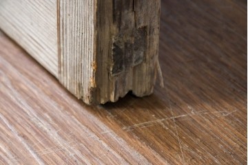 アンティーク建具　明治大正期　古い木味が魅力の裏障子付き格子戸2枚セット　(R-083478)