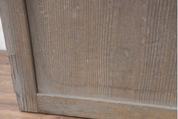 アンティーク建具　明治大正期　古い木味が魅力の裏障子付き格子戸2枚セット　(R-083478)