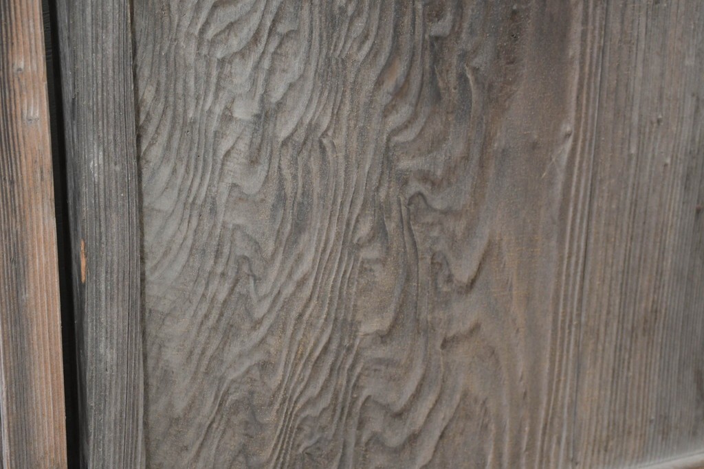 アンティーク建具　裏障子と裏ガラスを組み込んだ格子戸3枚セット　(R-083479)