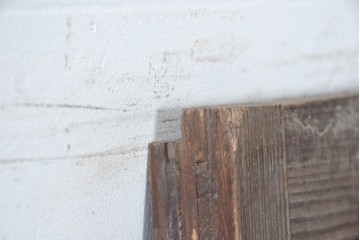 アンティーク建具　裏障子と裏ガラスを組み込んだ格子戸3枚セット　(R-083479)