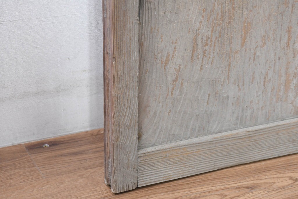 アンティーク建具　裏障子と裏ガラスを組み込んだ格子戸3枚セット　(R-083479)