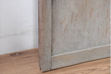 アンティーク建具　裏障子と裏ガラスを組み込んだ格子戸3枚セット　(R-083479)