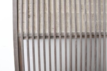 アンティーク建具　裏障子と裏ガラスを組み込んだ格子戸3枚セット　(R-083479)