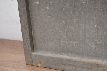 アンティーク建具　明治期　味わいのある木味の裏障子付き格子戸3枚セット　(R-083480)