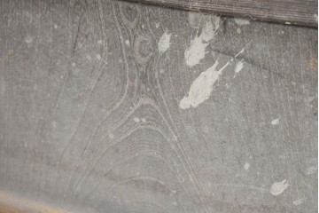 アンティーク建具　明治期　味わいのある木味の裏障子付き格子戸3枚セット　(R-083480)