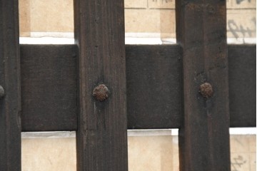 アンティーク建具　奥ゆかしい日本の美を感じさせる格子戸1枚(リペア時障子は張りません)　(R-083481)