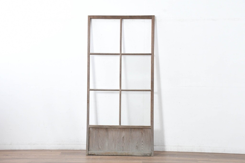 アンティーク建具　昭和初期　ガラス面を大きくとった素朴な引き戸1枚　(R-083482)